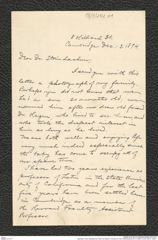 Nachlass Franz Steindachner, Brief von Albert A. Howard an Franz Steindachner (03.12.1894), Inv.Nr. 242.01, Seite 1